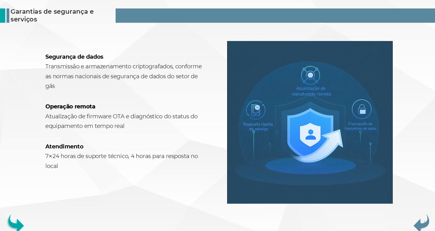 Conformidade com as normas nacionais de segurança de dados do setor de gás